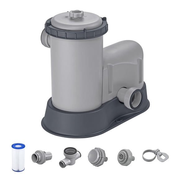 Bestway 1,500 GPH Filter Pump for Above Ground Swimming Pool w/ Type III-A/C Cartridge