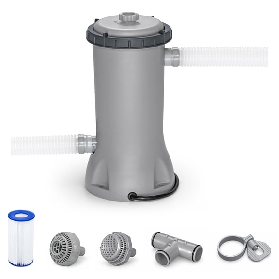 Bestway 530 GPH Filter Pump for Above Ground Swimming Pool w/ Type III-A/C Cartridge