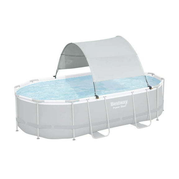 Bestway Flowclear Pool Canopy for 6' 11" to 11' 2" Above Ground Pools, Gray