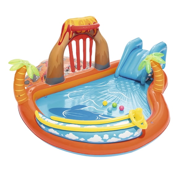 Bestway - H2OGO! 104 in. x 104 in. x 41 in. Lava Lagoon Play Center
