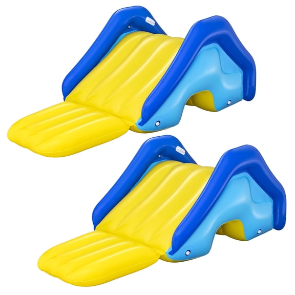 Bestway H2OGO! Giant Inflatable Outdoor Pool Water Slide with Built-In Sprinkler, 2 Pack