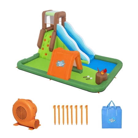 Bestway H2OGO Inflatable Mega Water Park Happy Camper - Kids Play Center - 14 Ft