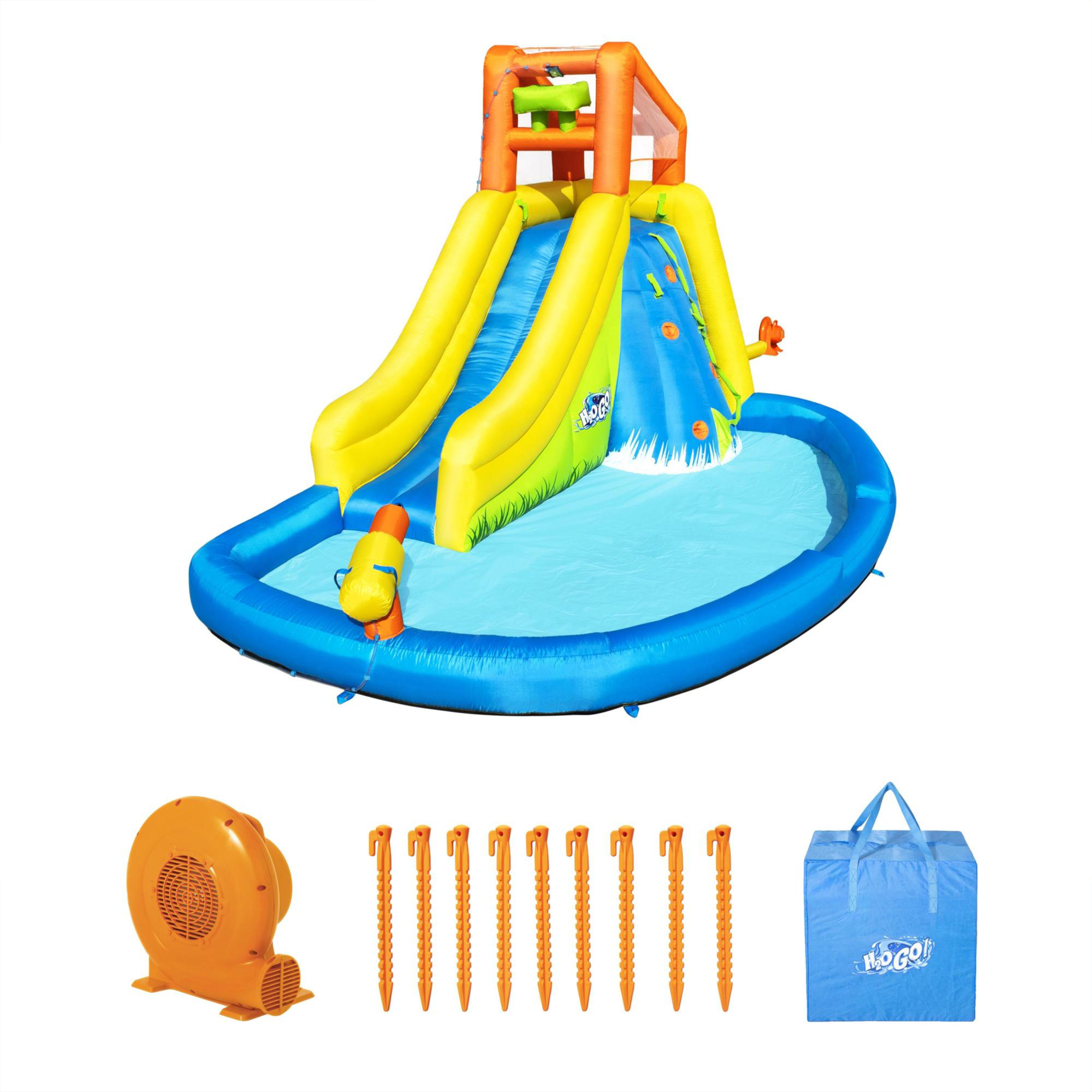 BANZAI Splash Summit Inflatable Water Park Play Center Includes Water