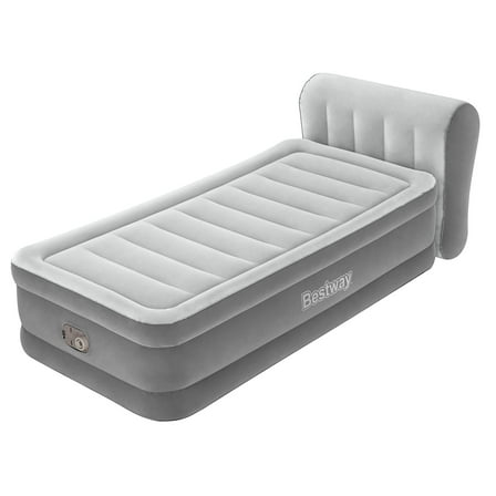 Bestway® Headboard Tritech Air Mattress Twin 18" with built-in AC pump