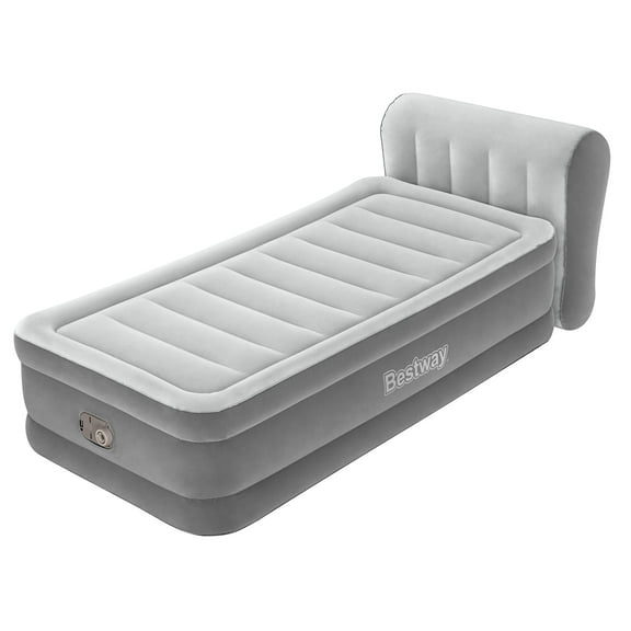 Bestway® Headboard Tritech Air Mattress Twin 18" with built-in AC pump