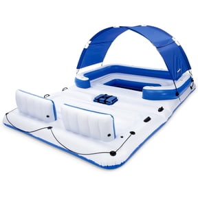 Bestway CoolerZ Tropical Breeze Party Island, Large 6 Person Inflatable Lounger Float