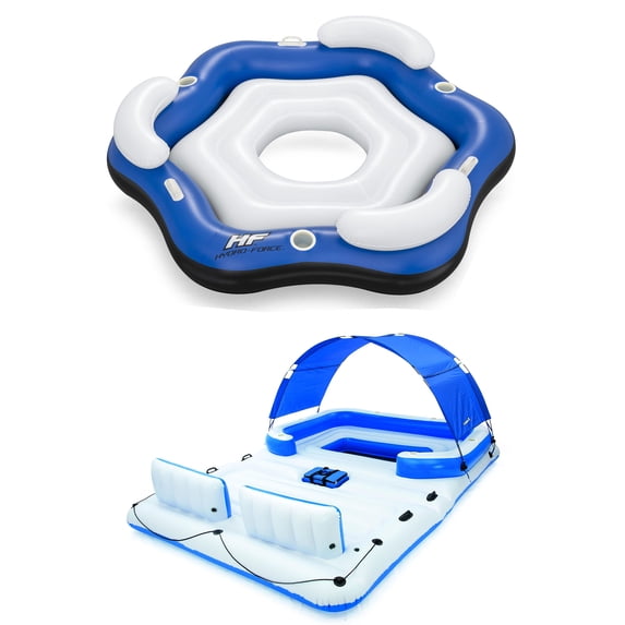 Bestway Hydro-Force X3 Innertube & Tropical Breeze Party Island Water Float