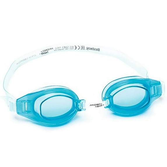 Bestway: HydroPro Crystal Clear Goggles - Light Blue - Pool & Swimming Gear, Polycarbonate Lenses, UV Protection, Adjustable, Water Accessory, Kid 7+