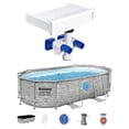 thumbnail image 1 of Bestway LED Waterfall Cascade & Vista 14'x8'x39.5" Above Ground Pool Set, 1 of 13