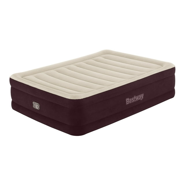 Bestway® Maroon Tritech Airbed Queen 20" with Built-in AC Pump