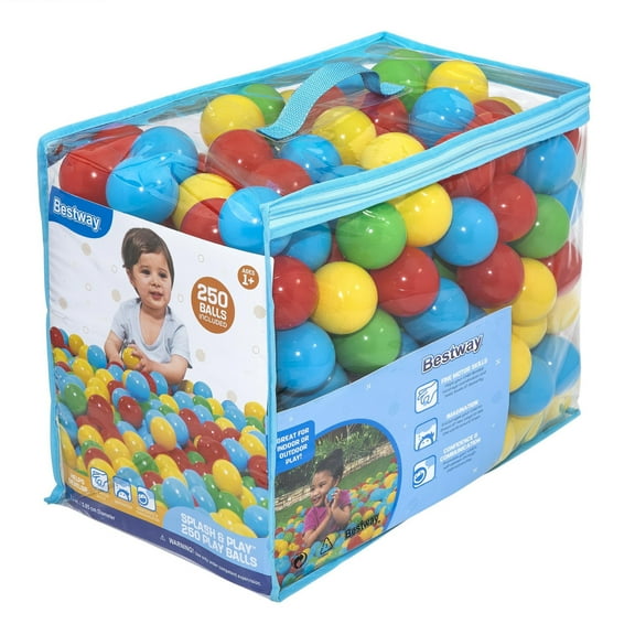 Bestway: Splash & Play: 250 Balls - 2.3", Bright Colors, Kids Toy Balls For Pits-Kiddie Pools-Bounce Houses-Games, Puncture Resistant, Indoor-Outdoor