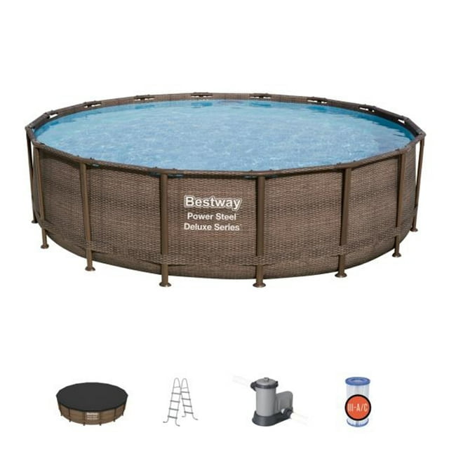 Bestway Power Steel Frame 18' x 48” Round Above Ground