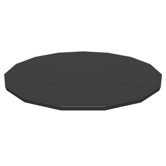 Bestway Round Pool Cover for 15 Foot Above Ground Pools, Black (Cover Only)