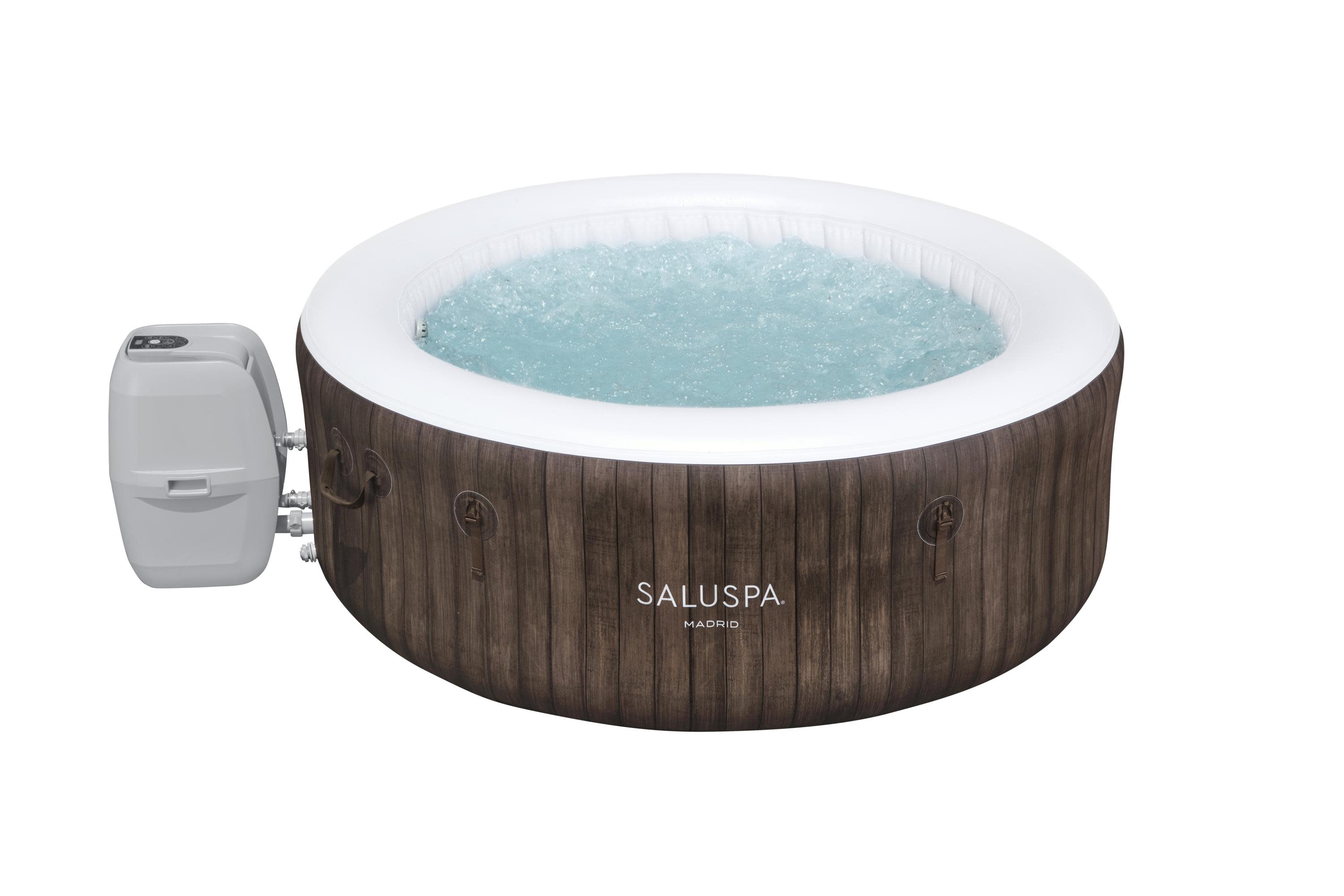 Bestway SaluSpa 71 in. x 26 in. Madrid 177 Gal Inflatable Hot Tub, 104˚F Max Temperature - image 1 of 9