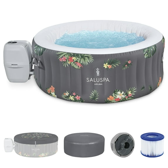 Bestway SaluSpa Aruba AirJet Inflatable Hot Tub w/ Cover w/ Pump #P09085