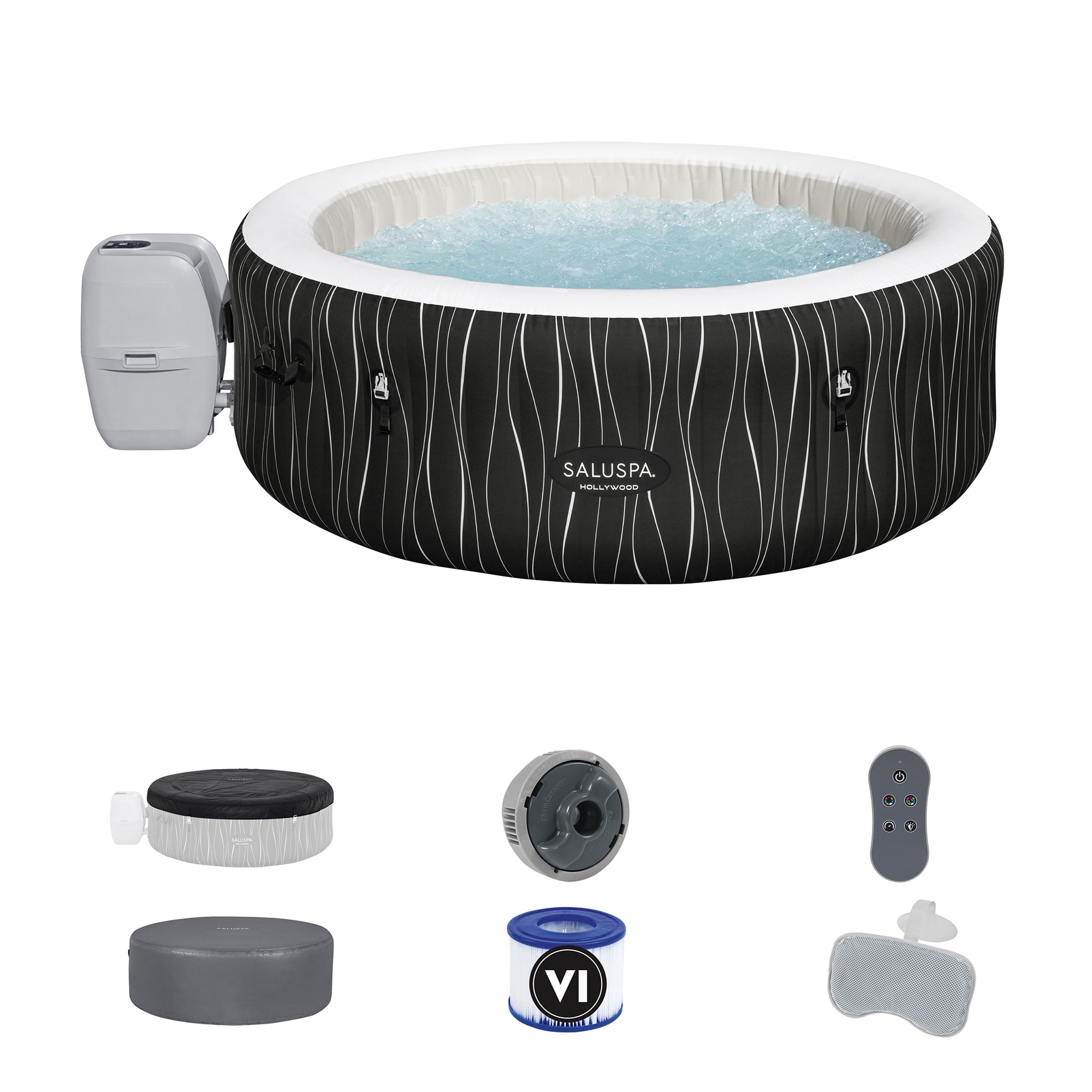 Bestway SaluSpa Hollywood Luxe AirJet Large Outdoor Portable Jet