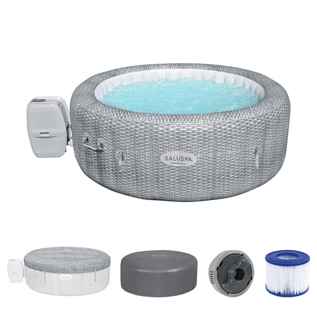 Bestway SaluSpa Honolulu 4-6 Person Inflatable Hot Tub, Round Energy-Efficient Spa, 77"x28"