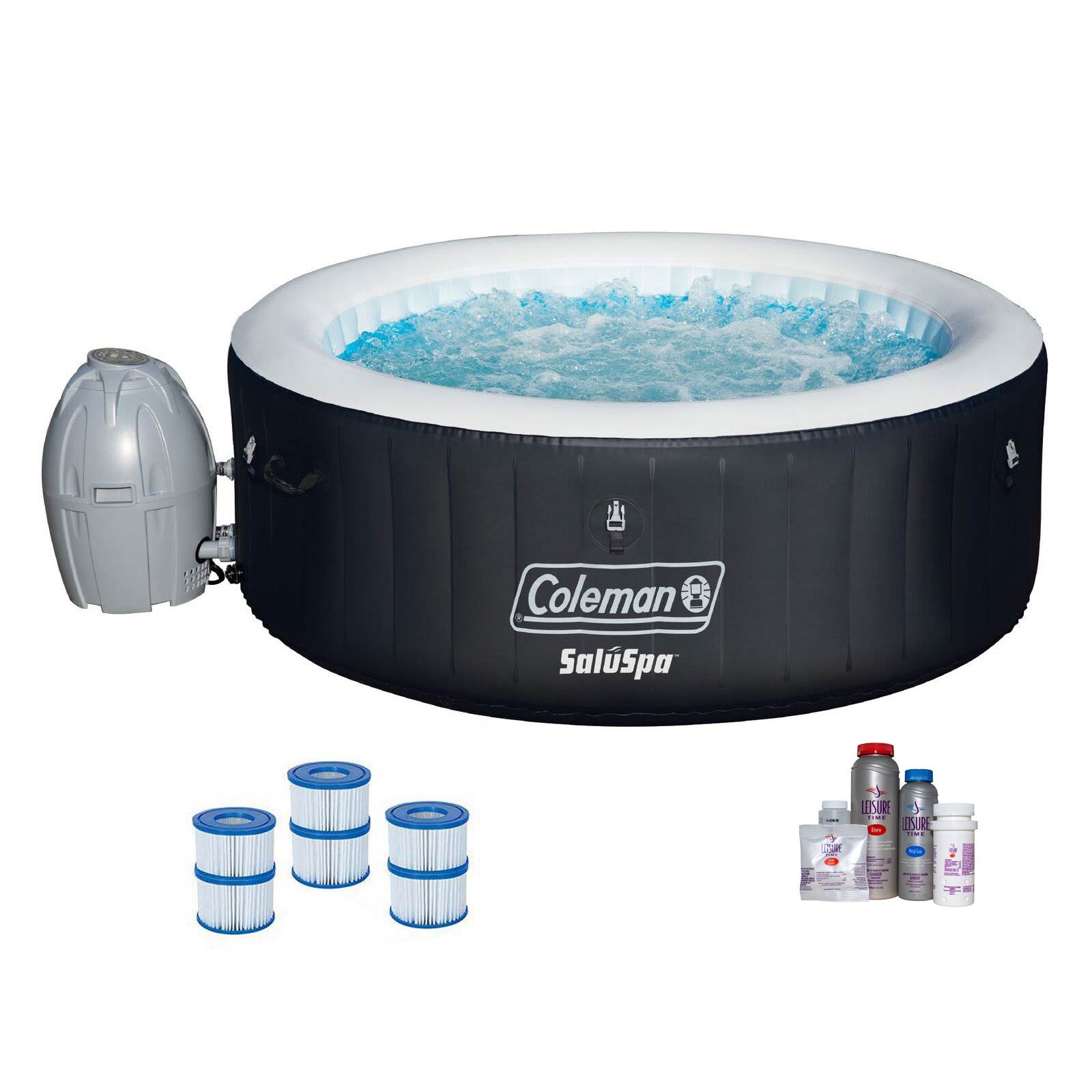 Bestway SaluSpa Inflatable Hot Tub + Spa Bromine Kit + Filter Cartridge