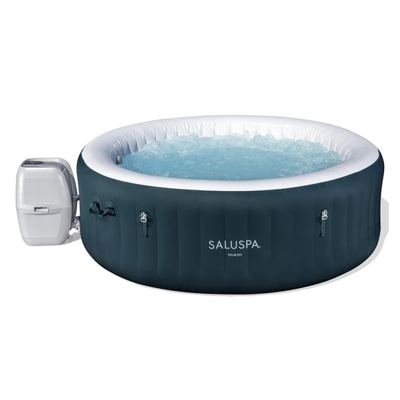 Bestway SaluSpa Miami 4-6 Person Inflatable Hot Tub, Round Energy-Efficient Spa, 77"x26"