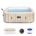 thumbnail image 1 of Bestway SaluSpa Rome 5-7 Person Inflatable Hot Tub, Square Energy-Efficient Spa, 79"x28", 1 of 14