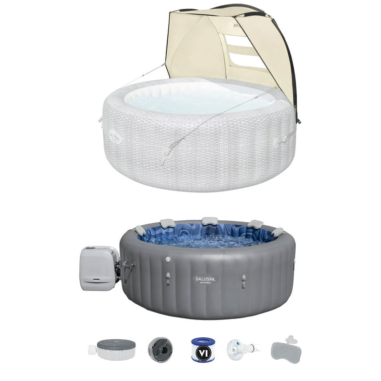 Bestway Santorini SaluSpa Inflatable Hot Tub with Sun Shade