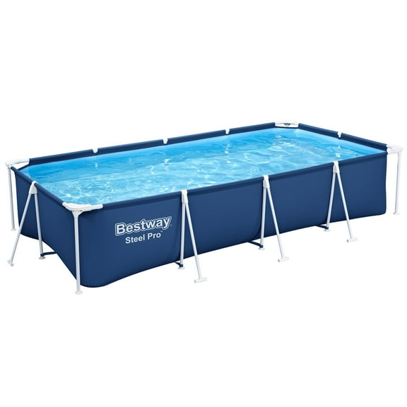 Bestway: Steel Pro 13'1" x 6'11" x 32" Above Ground Pool Set - 1506 Gallons, Outdoor Family Pool, Corrosion & Puncture Resistant, Includes Filter & Pump