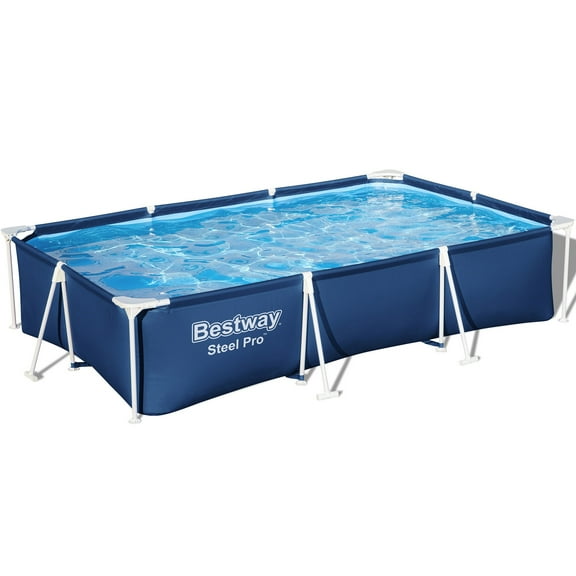 Bestway: Steel Pro 9'10" x 6'7" x 26" Above Ground Pool Set - 872 Gallons, Outdoor Family Pool, Corrosion & Puncture Resistant, Includes Filter & Pump
