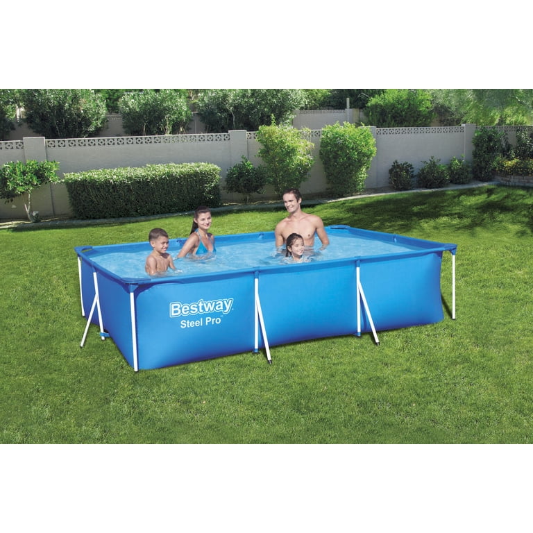 Bestway Steel Pro Duraplus Rectangular Swimming Pool, 9'10