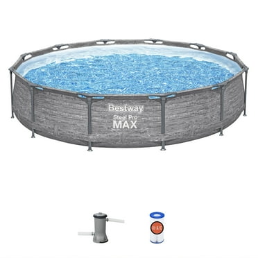 Open Box Bestway Steel Pro MAX 12' x 30" Above Ground Swimming Pool Set