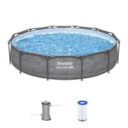 Bestway Steel Pro MAX 12 x 30" Metal Frame Above Ground Pool Set w/ Filter Pump