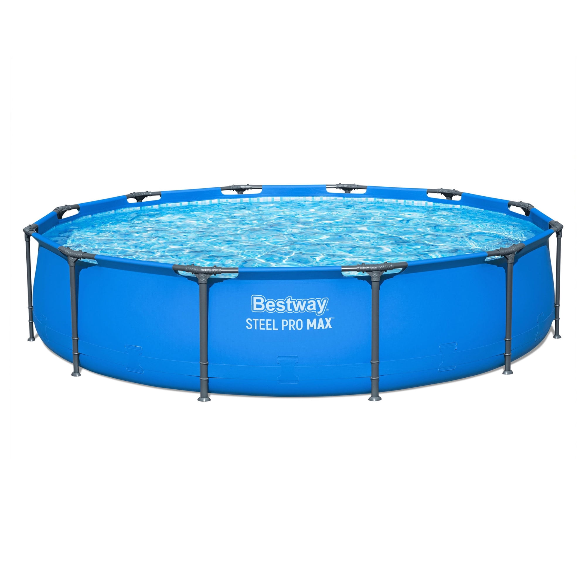 Bestway Steel Pro MAX 12’ x 30" Metal Frame Above Ground Pool, Blue, POOL ONLY
