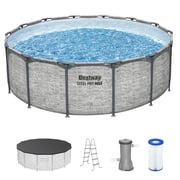 Bestway Steel Pro Max Above Ground Pool - Pump Ladder Cover - 14 ft x 48 in Stone