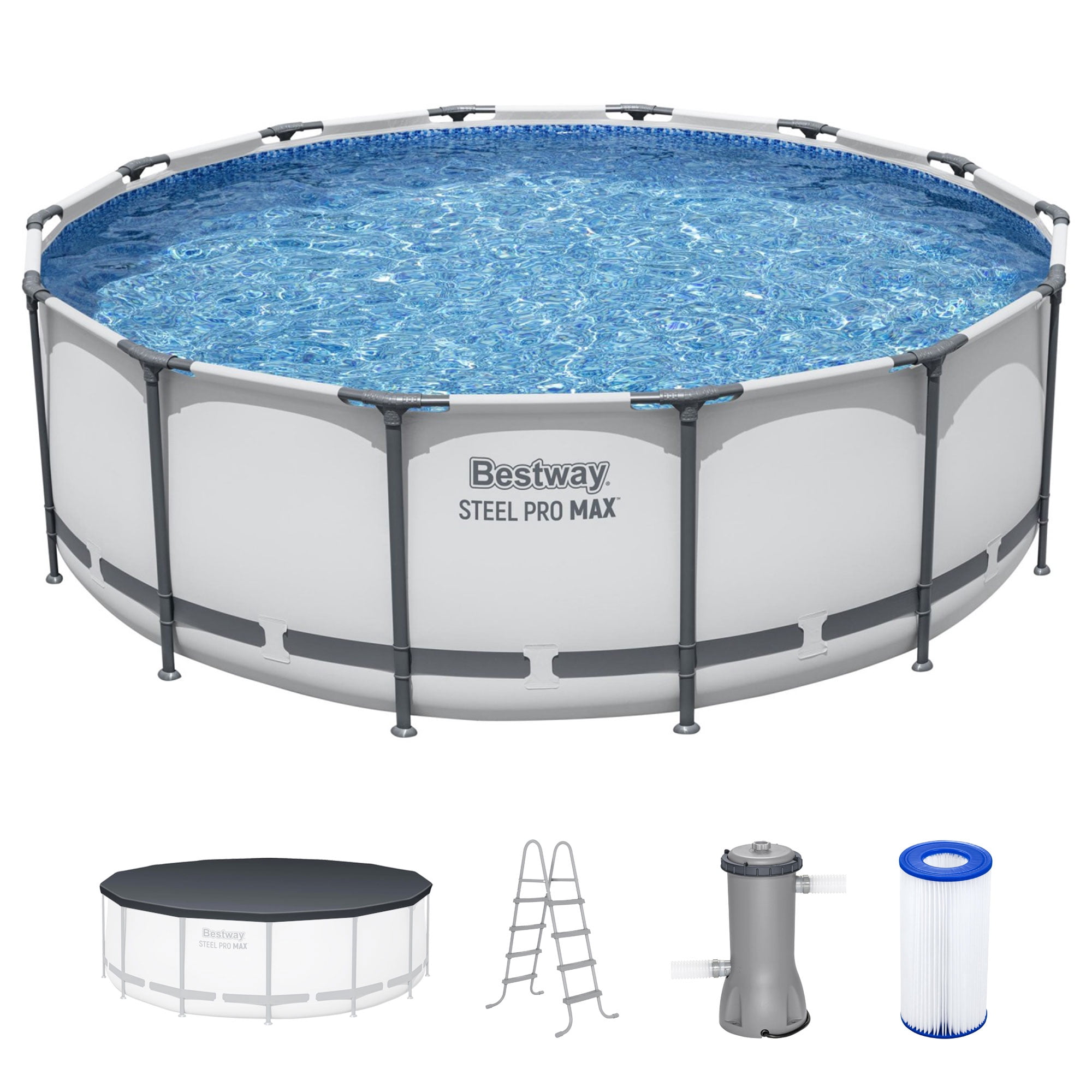 Bestway Steel Pro Max 5613HE Above Ground Pool - Puncture Resistant Liner - 14 ft x 48 in