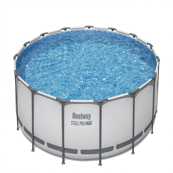 Bestway: Steel Pro MAX 15' X 48" Above Ground Pool Set - 4231 Gallon, Outdoor Family Pool, Corrosion & Puncture Resistant, Includes Filter, Pump, Ladder & Cover