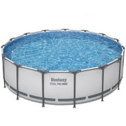 Bestway: Steel Pro MAX 15' X 48" Above Ground Pool Set - 4231 Gallon, Outdoor Family Pool, Corrosion & Puncture Resistant, Includes Filter, Pump, Ladder & Cover