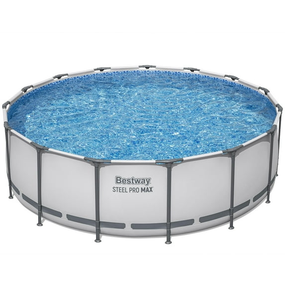 Bestway: Steel Pro MAX 15' X 48" Above Ground Pool Set - 4231 Gallon, Outdoor Family Pool, Corrosion & Puncture Resistant, Includes Filter, Pump, Ladder & Cover