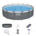 thumbnail image 1 of Bestway Steel Pro MAX 15'x42" Metal Frame Above Ground Pool Set w/Color-Changing LED Light, 1 of 12