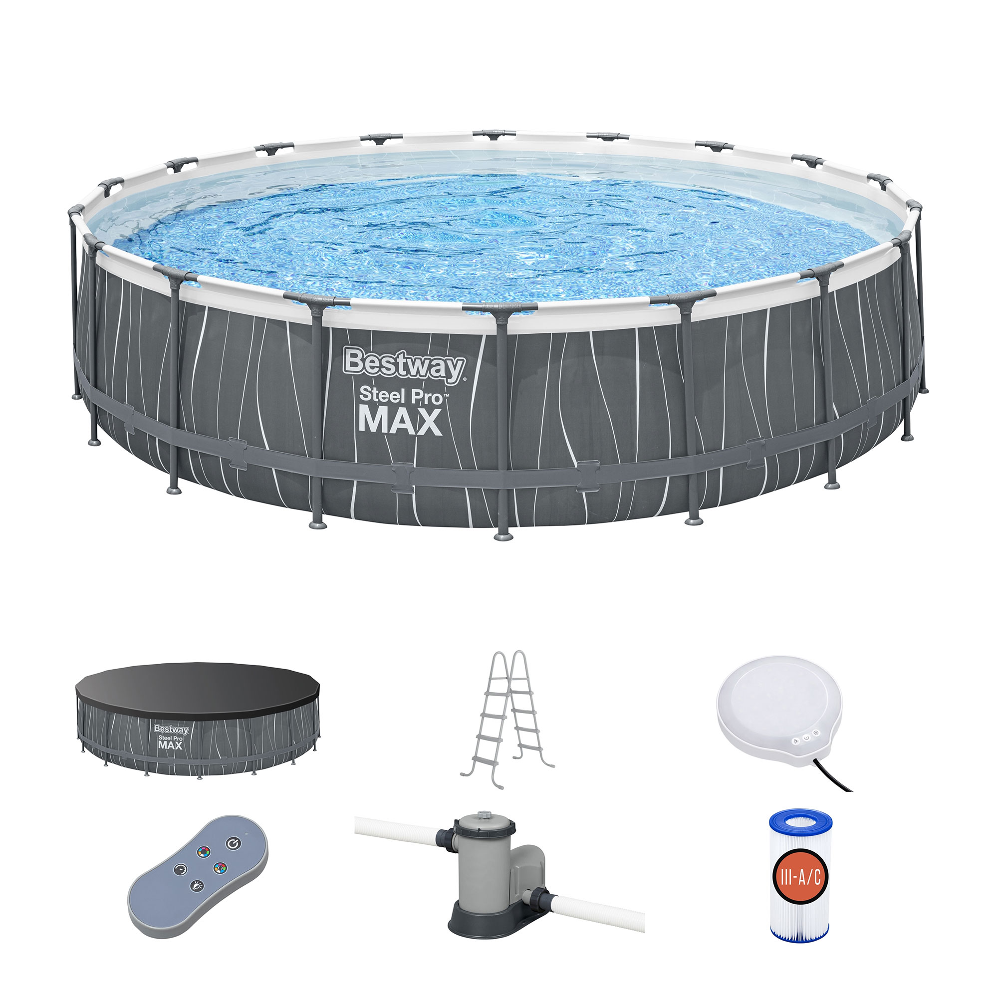 Walmart Above Ground Pools 18 X 48 Bestway Power Steel 14' x 42" Above Ground Pool Set - Walmart.com