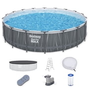 Bestway Steel Pro MAX Above Ground Pool Set - Color Changing LED Light - 18 ft x 48 in