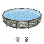Bestway Steel Pro Max Round Above Ground Swimming Pool w/ Pump