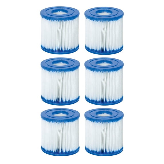 Bestway Swimming Pool Filter Pump Replacement Cartridge Type - (VII) (6-Pack)