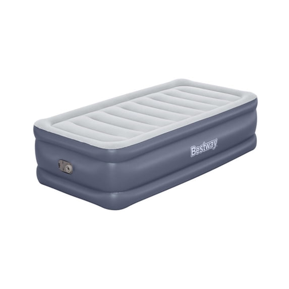 Bestway Tritech Air Mattress Inflatable Twin Bed with Built-In AC Pump