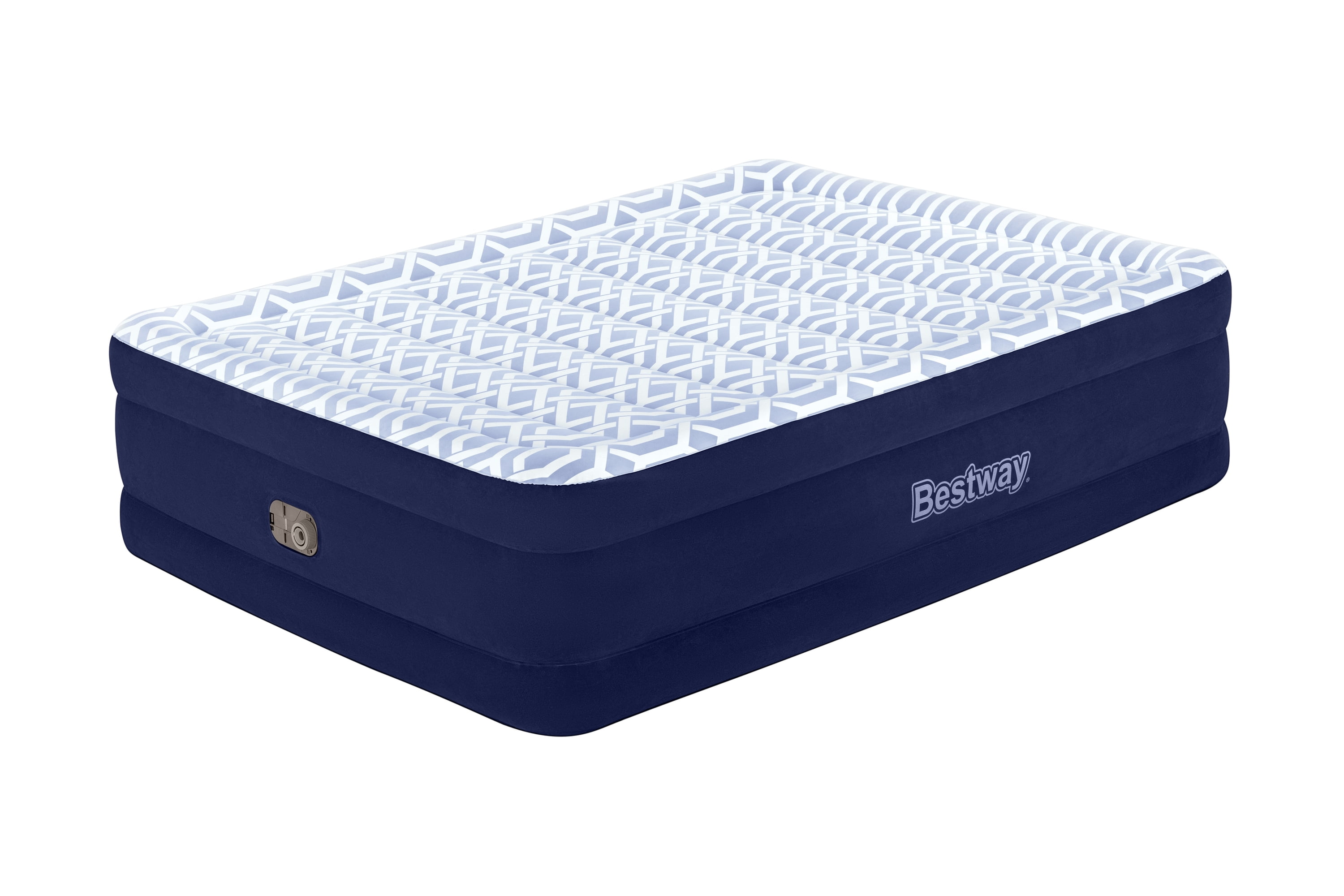 Bestway Tritech Fashion Flock Air Mattress Queen 20” with Builtin AC Pump and Antimicrobial