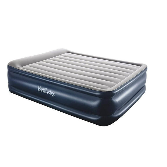 Bestway Tritech Inflatable Air Mattress 22" Queen Bed w/ Built-In Air Pump