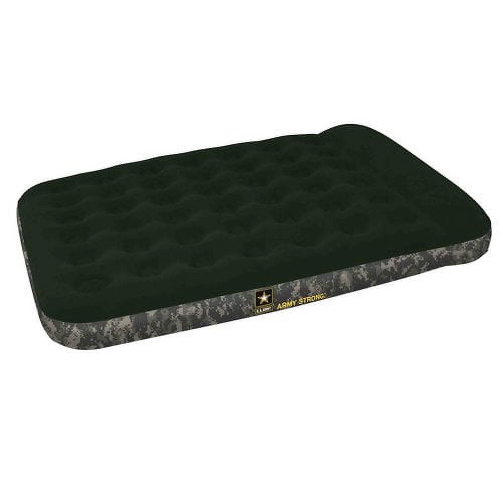Bestway US Army Easy Inflate Flocked Air Bed with BuiltIn Foot Pump, Queen