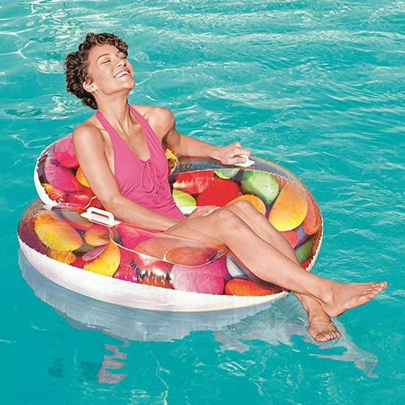 Bestway Vinyl Candy Delight Pool Float, Clear