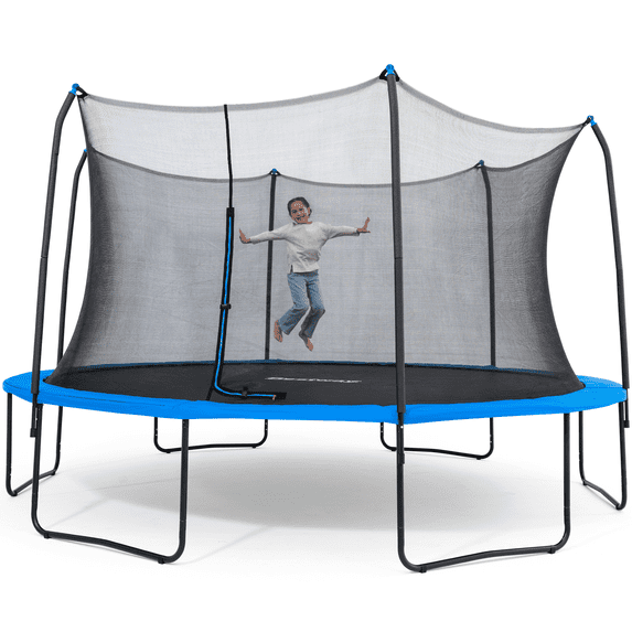 Bestway Xtreme Air 15 ft Trampoline for Kids & Adults, No-Gap Enclosure, Foam-Padded Poles