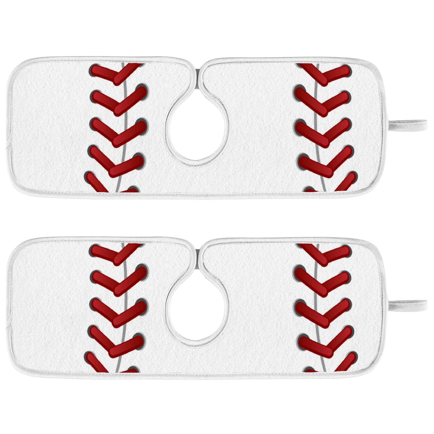 Bestwell 2 Pack Sink Faucet Mat for Kitchen, Baseball Sink Splash Guard