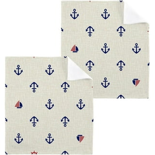 OHSUL Nautical Anchor Highly Absorbent Beach Towels,Kitchen Towels Bath  Towels,Welcome Sign Guest Towels Hand Towel for Bathroom Kitchen Hotel Gym  Spa