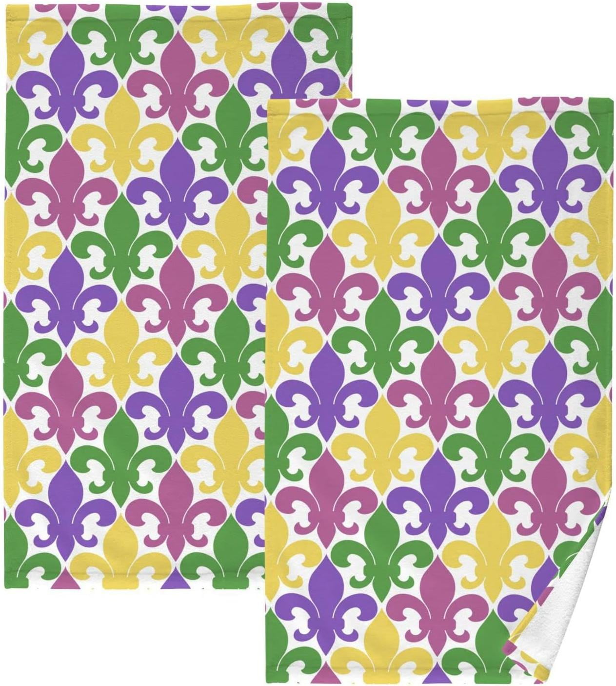 mardi gras bathroom hand towels